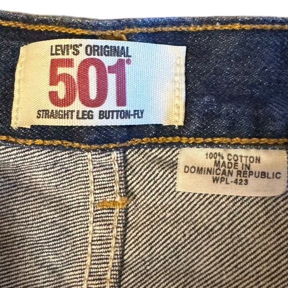 Vintage Levi’s Jeans Men’s straight 36 x32 Blue 501 Button Fly Denim Western Y2K - Picture 7 of 12